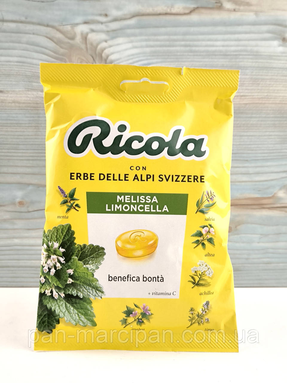 Льодяники зі смаком меліси Ricola Melissa Limoncella 75 г, фото 1