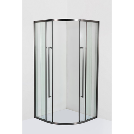 Душова кабіна VIVIA Emma HL 90х90х190 см без піддону хром прозоре скло 8 мм розсувні двері, фото 1