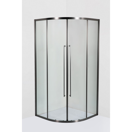 Душова кабіна VIVIA Emma HL 90х90х190 см без піддону хром прозоре скло 8 мм розсувні двері, фото 2