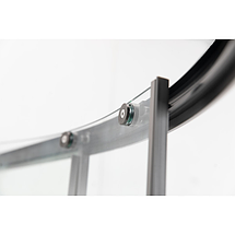 Душова кабіна VIVIA Emma HL 90х90х190 см без піддону хром прозоре скло 8 мм розсувні двері, фото 3