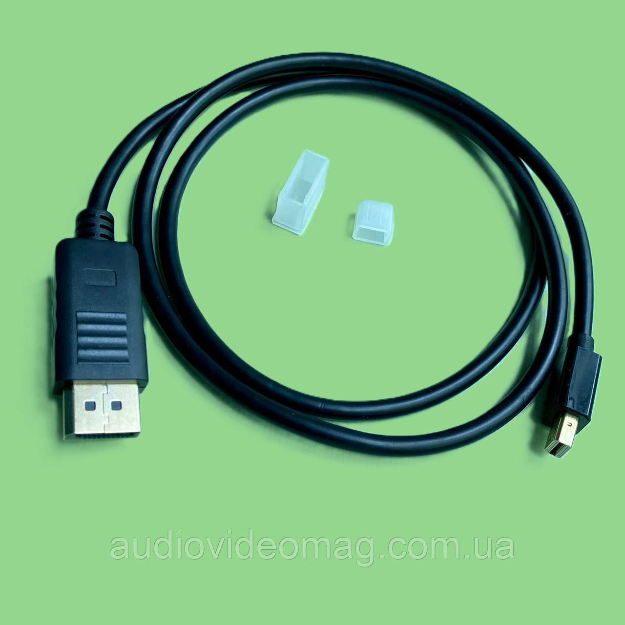 Кабель Mini DisplayPort на DisplayPort , довжина 1 метр, чорний, фото 1