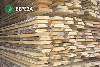 Дошка необрізна берези (поштучно), 32х270х2500 мм, 1 ґатунок