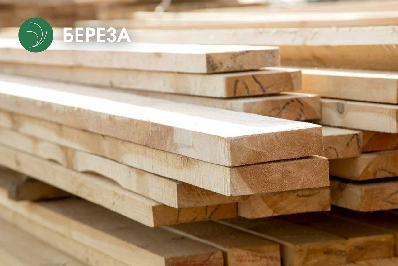 Дошка обрізна з берези 32 мм, ґатунок екстра