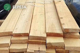 Дошка обрізна з берези 52 мм, ґатунок 1