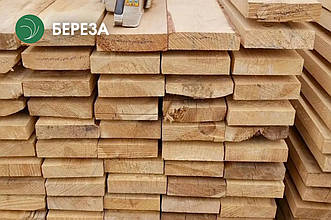 Дошка обрізна з берези 52 мм, ґатунок екстра