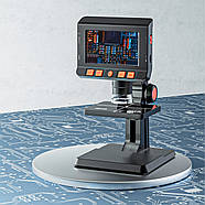 Цифровий мікроскоп з кольоровим монітором на 4.3 дюйми та 8 світлодіодів Чорний, фото 2
