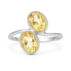 Цитрин срібна каблучка, 0480ЛЦ