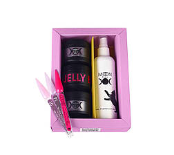 Moon Full Лімітований набір гелів для нарощування (PolyGel 01, PolyGel 11, Jelly Gel 21, Prep&Cleanser 3x1)