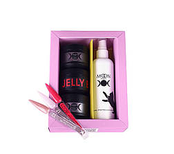 Moon Full Лімітований набір гелів для нарощування (PolyGel 12, PolyGel 17, Jelly Gel 23, Prep&Cleanser 3x1)