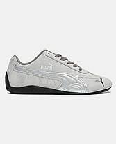 Жіночі кросівки Puma Speedcat Grey Silver | Сучасний дизайн та легкість, фото 2