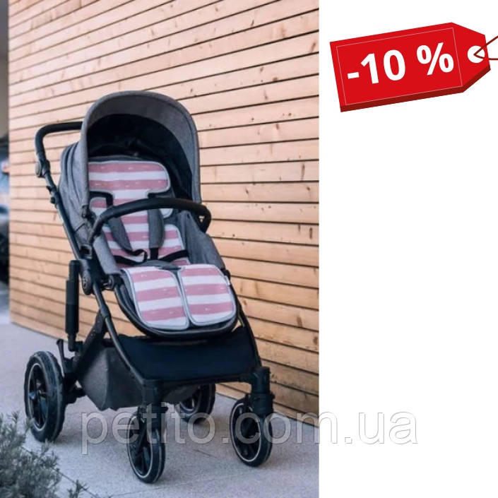 Підкладка для коляски та автокрісла FreeON pink-white
