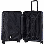 Надійна валіза із замком пластикова Wings PEAFOWL 97 л на колесах, розмір L, висувна ручка, колір рожевий, фото 7