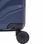 Надійна валіза із замком пластикова Wings PEAFOWL 97 л на колесах, розмір L, висувна ручка, колір рожевий, фото 10