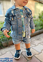 Джинсова куртка дитяча розмірний ряд XS, S, M, L, XL, 2XL відповідають 92,98,104,110,116,122