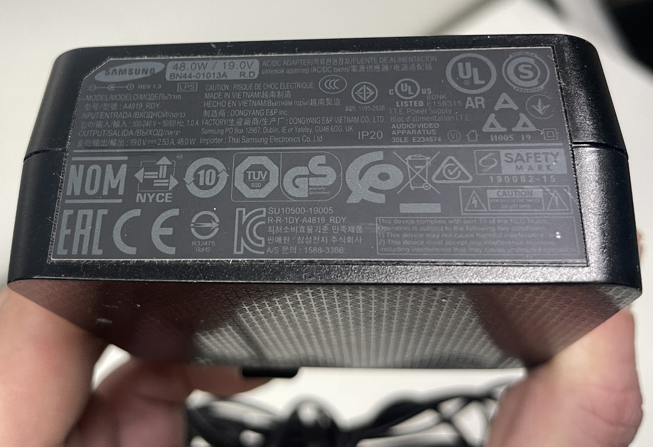 Блок живлення для монітора samsung 19v 2,53a bn44-01013a оригінал, фото 1