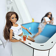 Ляльковий басейн з гіркою 47 см та шезлонгами Nestwood 4од, фото 7