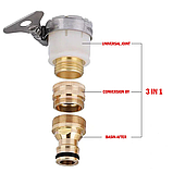 Універсальний адаптер для крана 15-23 мм. Фітинг, насадка для шланга, для раковини, для поливання,, фото 9