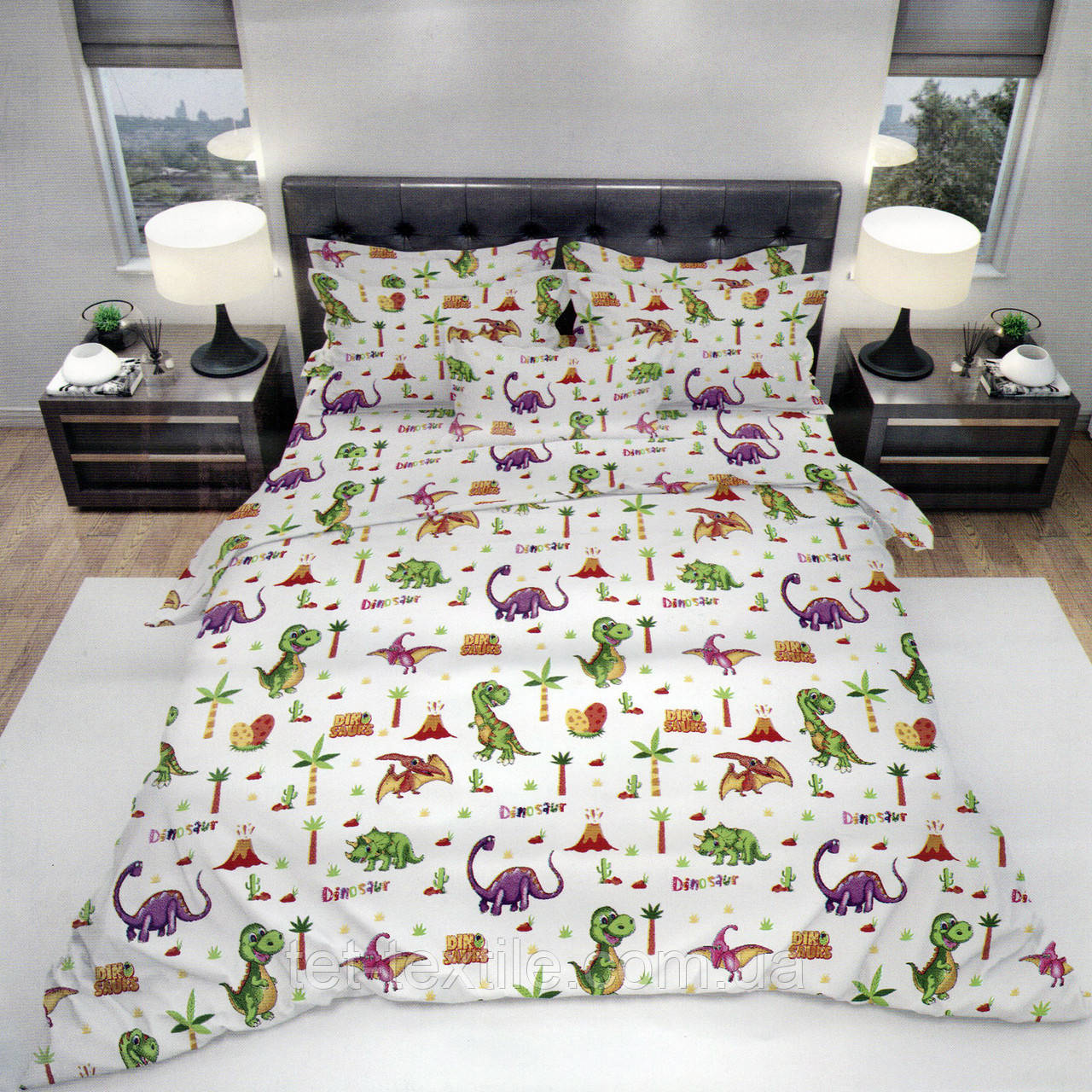 Дитяча постільна білизна ТЕТ Динозаврики 100% бавовна (м'яка упаковка)