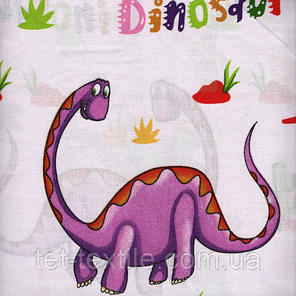Дитяча постільна білизна ТЕТ Динозаврики 100% бавовна (м'яка упаковка), фото 2