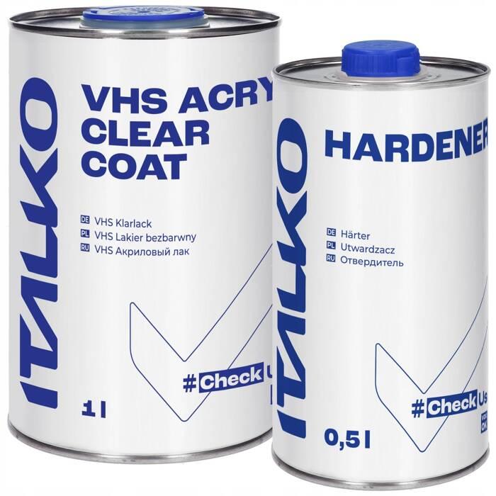Лак акриловий Italko Clearcoat VHS 1 л + затверджувач 0.5 л, фото 1