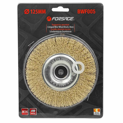 Кордщітка дискова латунна для ВШМ 125мм, в блістері, фото 2