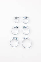 Набір хомутів черв'якових 6 пр. (10-16,14-23,15-25,16-27,20-32,25-38мм) P001K, фото 3