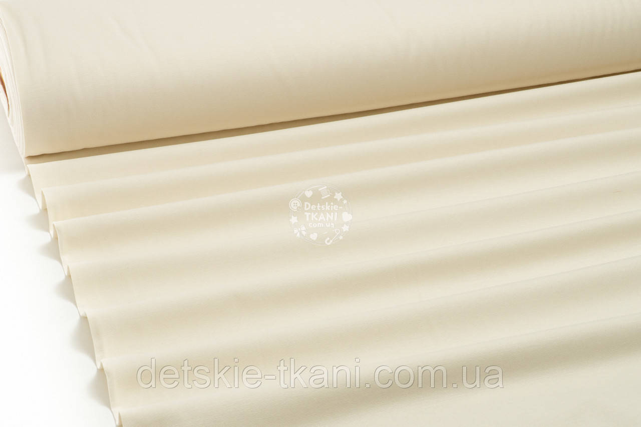 Однотонна тканина Duck молочного кольору, фото 1