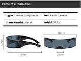 Футурстичні чорні хамеліон окуляри С2, фото 4