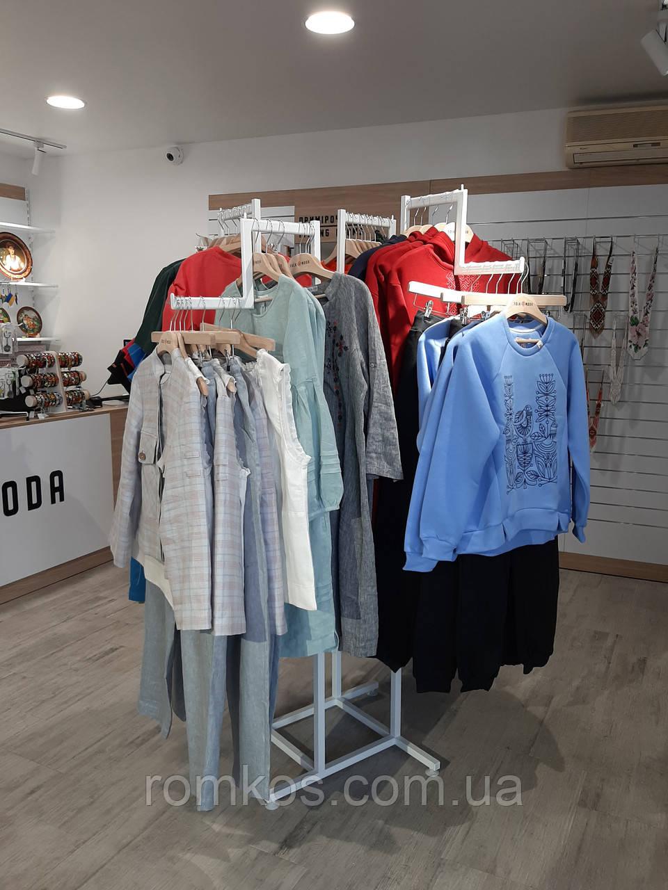 Стійка чотиристороння. Вішало підлогове для магазину одягу (Pillar), фото 1