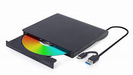 Зовнішній DVD привід Gembird DVD-USB-03 USB 3.0 + Type-C NEW