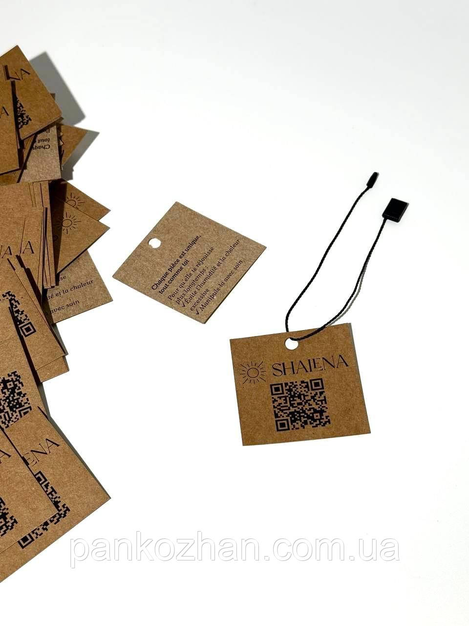 Бірки крафт картон 5*5 см, індивідуальний друк, фото 1