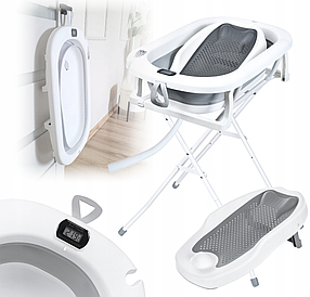 Дитяча ванночка для купання з підставкою вкладишем та термометром Primabobo