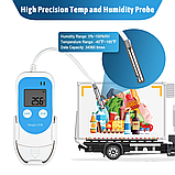 TempU 07B Реєстратор температури і вологості (RH 0%...100%, Temp -40℃...+85℃), пам'ять 34560, PDF, ПЗ не потрібне, фото 6