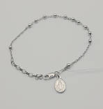 Браслет - вервиця з намистинками із срібла, фото 2