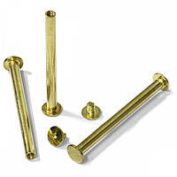 Болти для палітурки металеві 60 мм, золот, уп/100