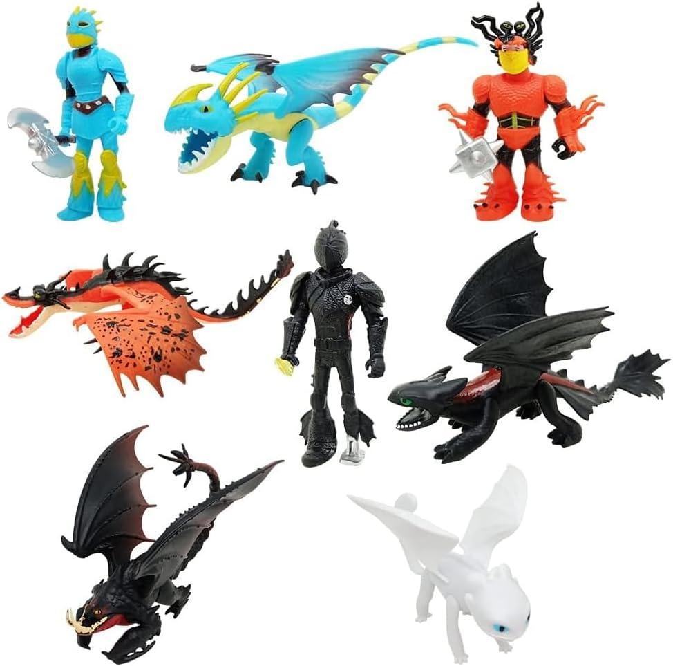 Набір фігурок 8в1 із м/ф "Як приборкати Дракона", 5-12 см - How to train Dragon, фото 1