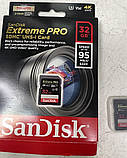 Швидка картка пам'яті SD MicroSD SanDisk 32GB UHS-I U3 Extreme Pro V30, фото 3