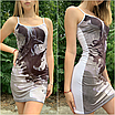 Жіноча коротка сукня-майка з принтом, фото 2