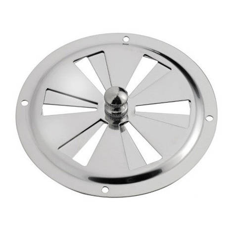 Решітка вентиляційна, 102 мм, неіржавка сталь, Osculati., фото 1