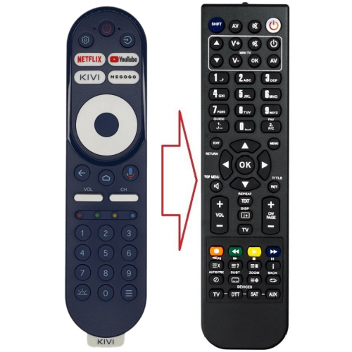Пульт для телевізора KIVI RC70 з голосовим керуванням (аналог), фото 1