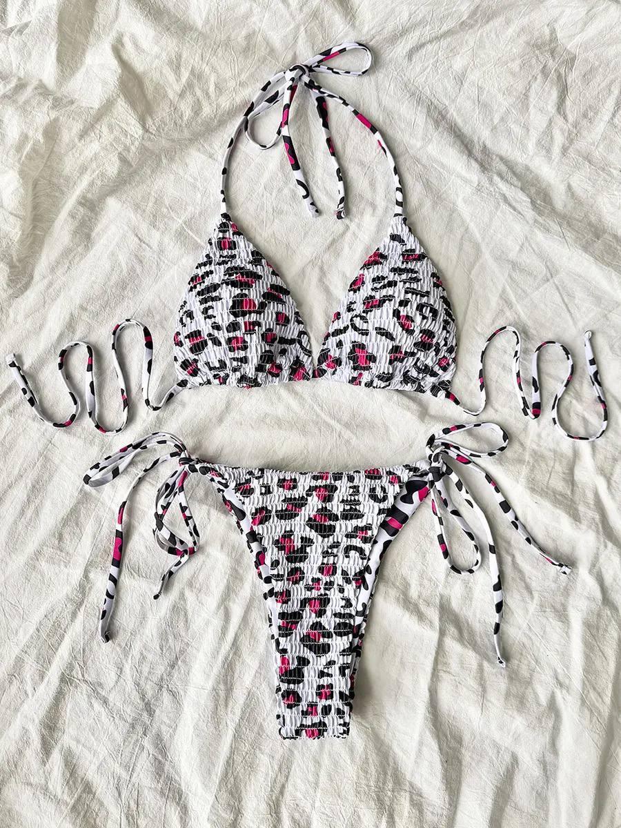 Роздільний купальник ліф трикутник шторками та плавки бікіні на зав'язках (р. S-L) 61KP1108, фото 1