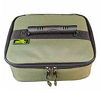 Сумка-органайзер для насадок, дипів, бойлів - ПрофМонтаж - 4 відділення - Хакі