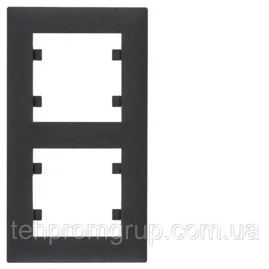 Рамка 2X вертикальна, Lumina-Intens, чорна WL5623, фото 1