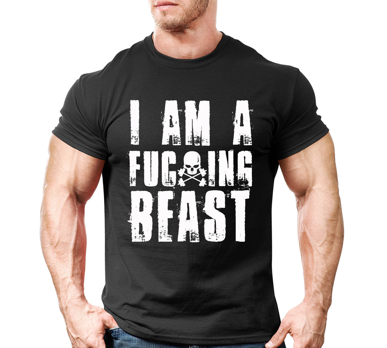 Футболка для бодибілдингу Iam a BEAST, фото 1