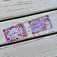 Бірка з єдинорігом 40х60 мм