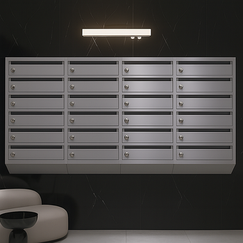 Поштові скриньки багатосекційні та індивідуальні