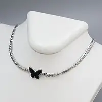 Цепочка из нержавеющей медицинской стали, 40-45 см * 4 мм, покрытие родий