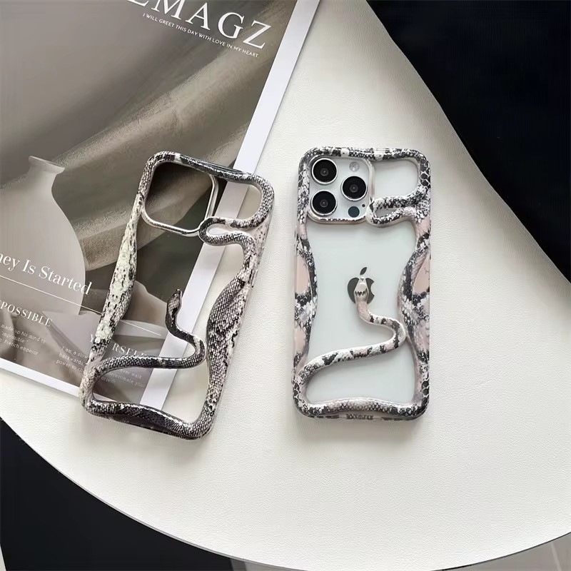 3D Case Snake для iPhone 13 Pro Бежевий, фото 1