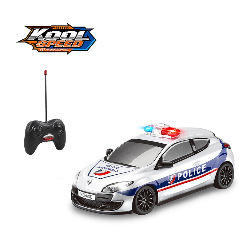 Машинка на радіокеруванні "RENAULT Megane R.S. Поліція" на батарейках (29,8x15,5x14 см)/Kool Speed, фото 1