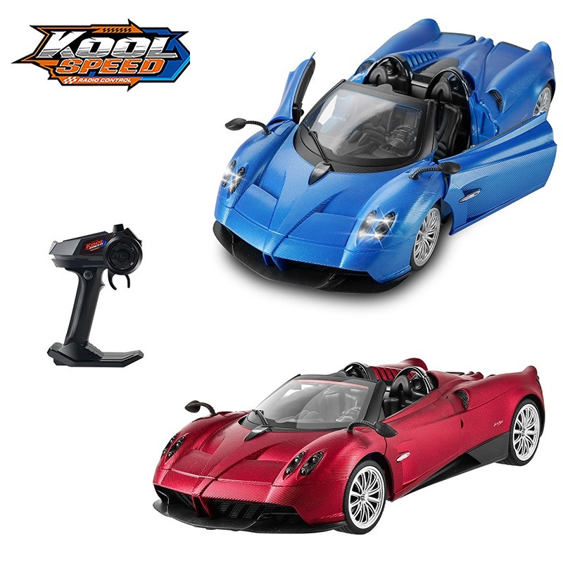 Машинка на радіокеруванні "PAGANI Huayra" на батарейках синя/червона (44,5x21,5x18,5 см)/Kool Speed, фото 1